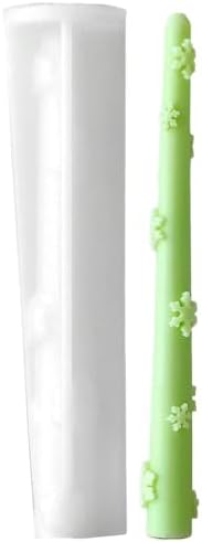 Long Cylindrical Flower Silicone Candle Mold