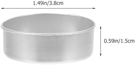 TEHAUX 100pcs Aluminum Tea Light Cups with Candle Wicks