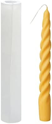 3D Twisted Taper Silicone Candle Molds for Crafting