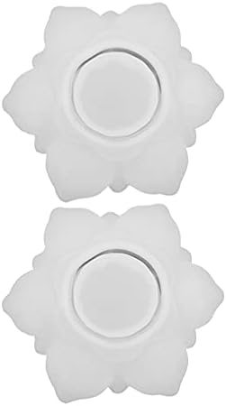 Uonlytech 2pcs Silicone Lotus Candle Holder Molds