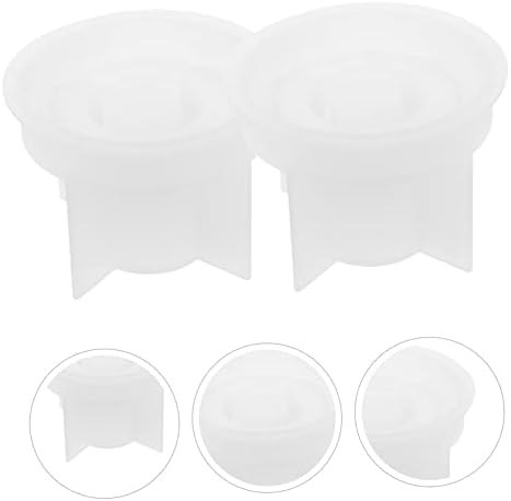 NUOBESTY 2pcs Taper Candle Molds Creative Silicone Candle Holder DIY Crafts