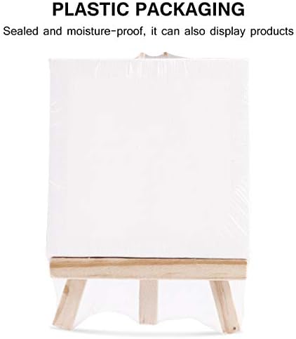 10 Pack Mini Canvas and Easel Set for Art Creation