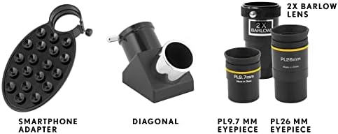 National Geographic 70mm Refractor Telescope with Astronomy App and Adjustable Tripod