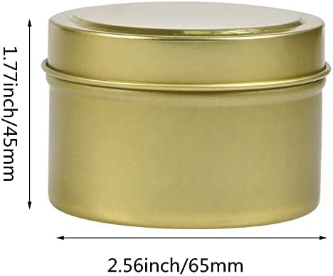 SONVIIBOX 24 Pcs Gold Candle Tins 4oz DIY Kit