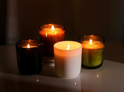 Aroparc 10oz White Candle Jars with Metal Lids - 12 Pack