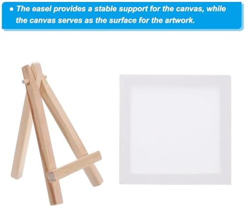 PATIKIL 3x3 Inch Canvas Easel Set Portable