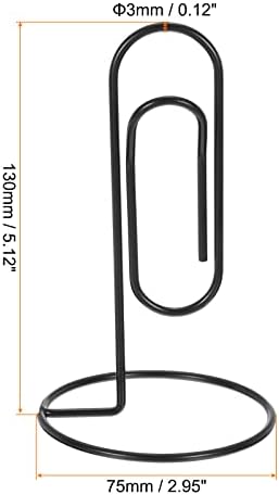 PATIKIL Place Card Holder 2 Pack Black Metal Memo Clip Stand