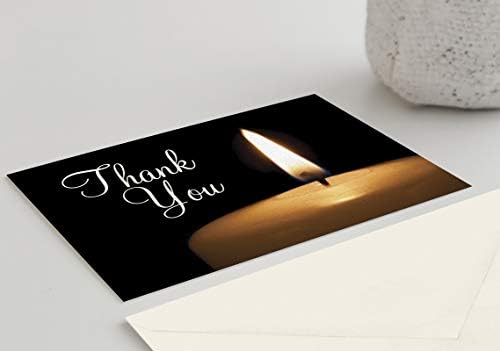MPC Brands Personalized Funeral Thank You Cards 50 Set Spiritual Candle