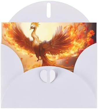 White Phoenix Print Greeting Card 6x4 Inch