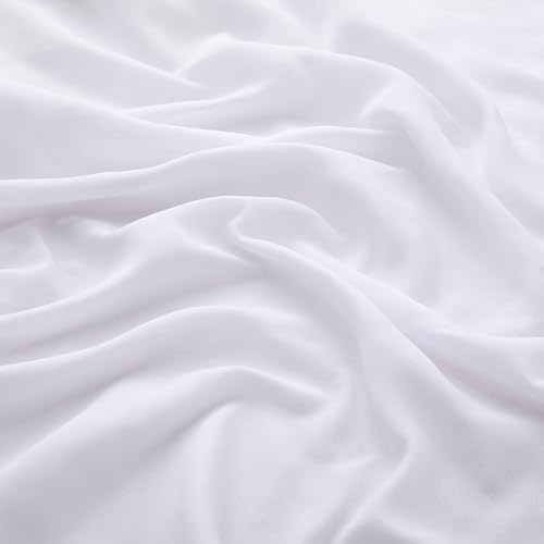 VACVELT Wedding Arch Draping Fabric - White Chiffon 1 Panel 30x20ft Backdrop