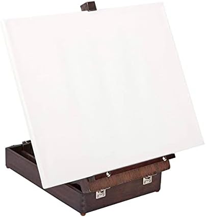 KINGART Adjustable Wood Table Sketchbox Easel