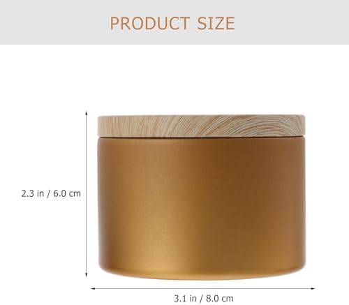 EXCEART 3Pcs Iron Candle Tins with Lids Reusable Storage Jars