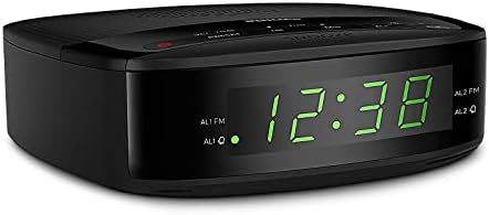 Philips Radio Alarm Clock with LED Display and Snooze Function