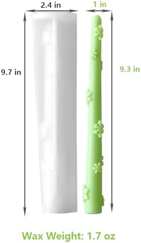 Long Cylindrical Flower Silicone Candle Mold