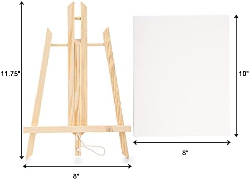 Tosnail 6 Pack 8x10 Inch Canvas and Easel Set
