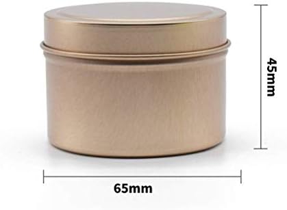 TJH 24 Piece Candle Tin Set with Lids Frosted Gold