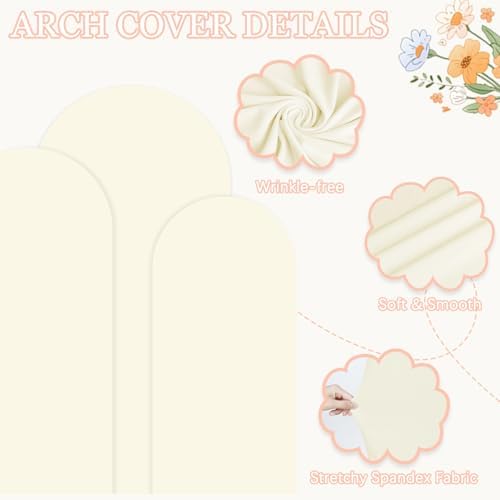 PATYDEST 3-Piece Metal Arch Stand Set with Covers