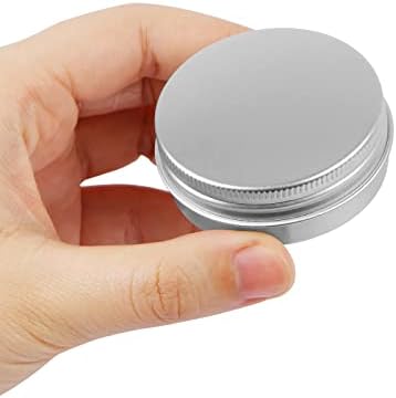 CABAX 1 oz Silver Aluminum Candle Tins 12 Pcs