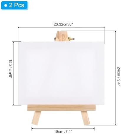 PATIKIL Mini Canvas Easel Set for Art Drawing Painting