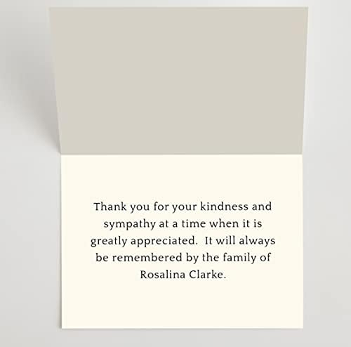 MPC Brands Personalized Funeral Thank You Cards 50 Set Spiritual Candle