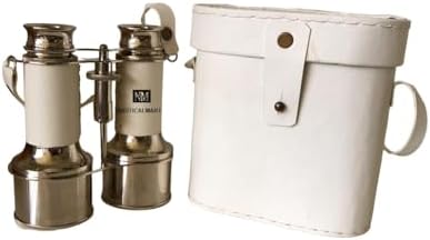 Nautical Chrome Binocular with Leather Case