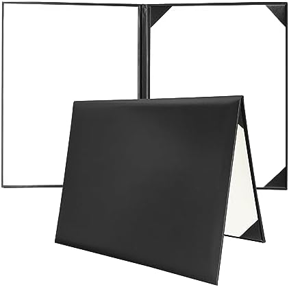Diploma Cover 85x11 Black Leather Holder