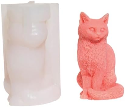 Cute Cat Candle Silicone Mold for DIY Art Projects