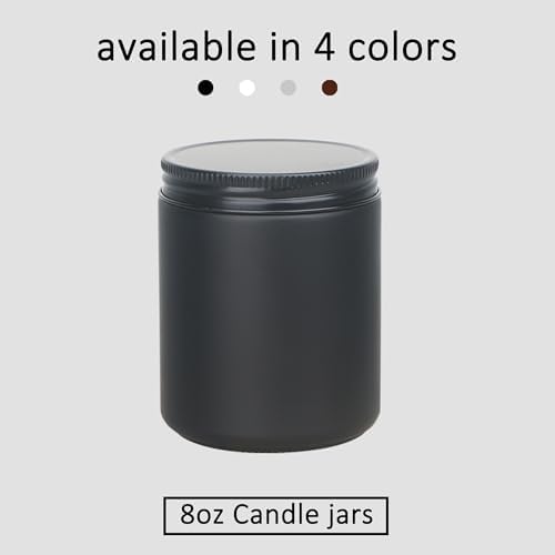MILIVIXAY 20 Pack Matte Black Candle Jars with Lids