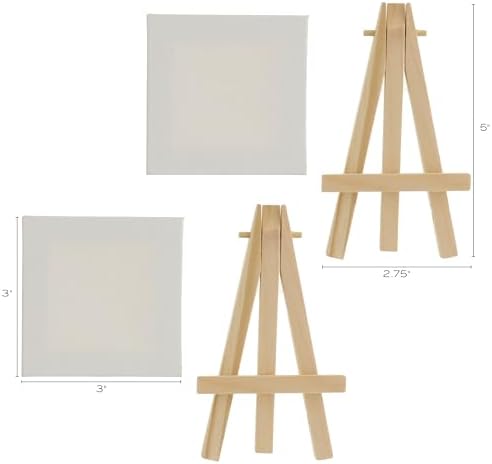 Hello Artist Party Pack Mini Canvas with Easel 4 Pieces