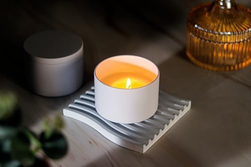 Aroparc 8oz Candle Tins 24 Pack with Wood Grain Lids