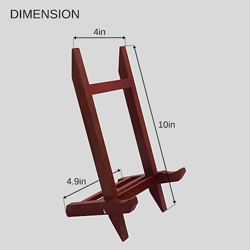 9 Inch Tabletop Easel Stand 4-Pack Walnut Finish