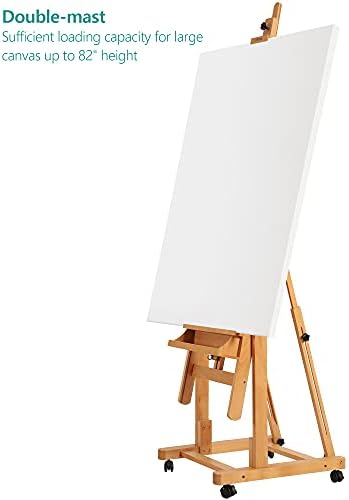 VISWIN Heavy Duty H Frame Easel with Storage and 4 Wheels