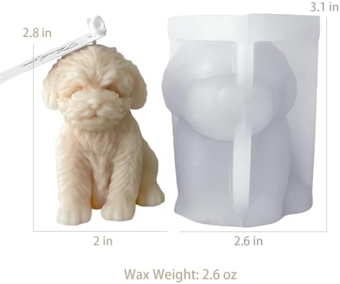 Cute Teddy Dog Candle Mold for DIY Crafts