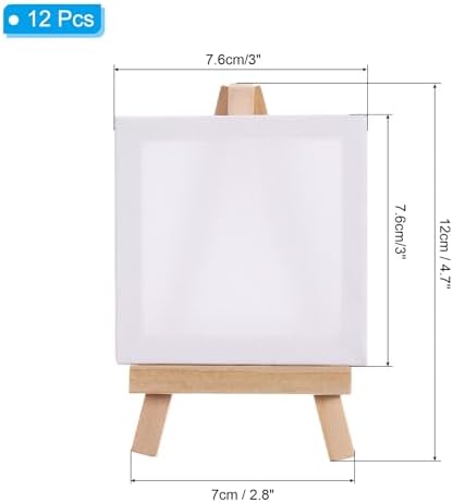 PATIKIL 3x3 Inch Canvas Easel Set Portable