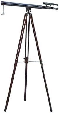 39 Inch Nautical Brass Telescope with Wood Tripod Stand