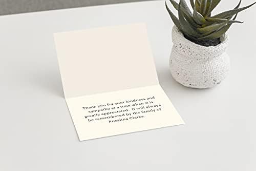 MPC Brands Personalized Funeral Thank You Cards 50 Set Spiritual Candle