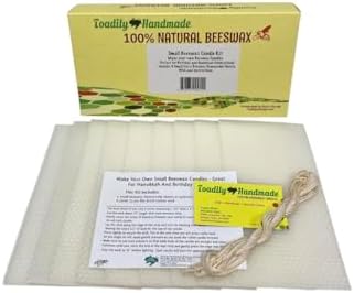 Toadily Handmade Beeswax Candle Kit Ivory