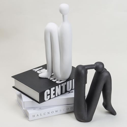 WANCHIY Modern Bookends for Shelves