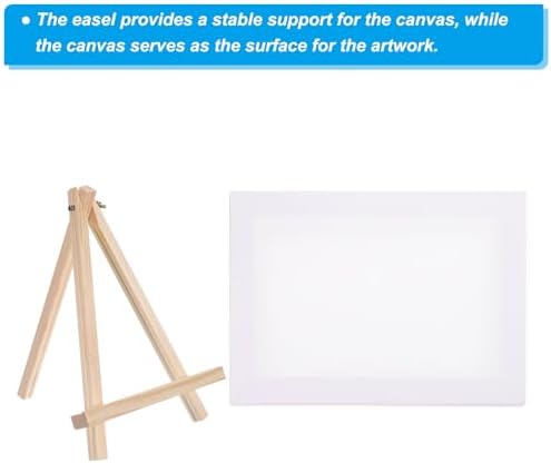 PATIKIL Mini Canvas Easel Set for Art Drawing Painting