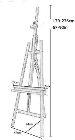 Adjustable Height Display Easel for Art and Drawing