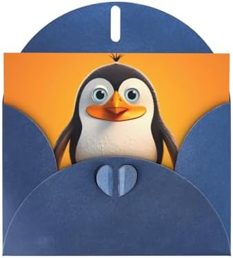 Blue Penguin Print Greeting Card 6x4 with Envelope