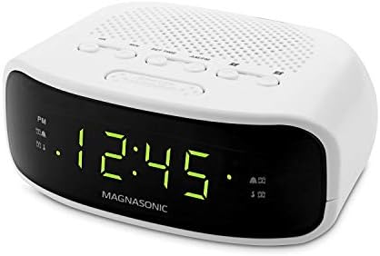 Magnasonic Digital AM FM Clock Radio with Dual Alarm and Sleep Function