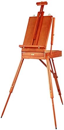 Beech Wood Canvas Display Stand with Foldable Drawer