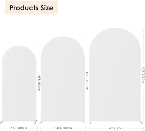 HAINARverS 3 Piece Wedding Arch Cover Set