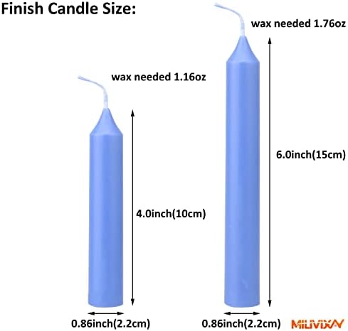 MILIVIXAY 2PCS Taper Candle Molds Set