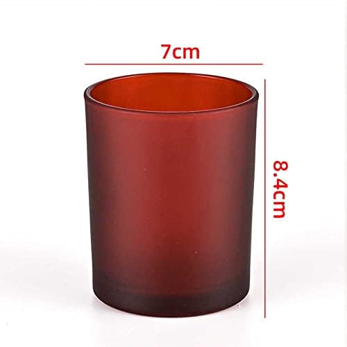 Teensery Matte Glass Jar with Bamboo Lid for Candle Making