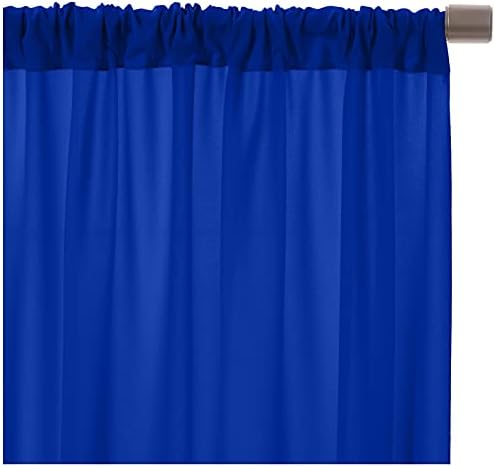 AK Trading Co 10x10 Foot Royal Blue Polyester Backdrop Drapes