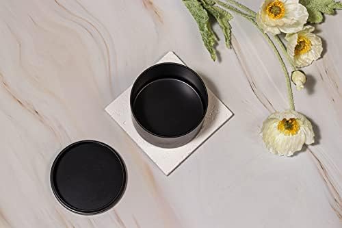 Aroparc 8oz Black Candle Tins 24 Pack with Lids