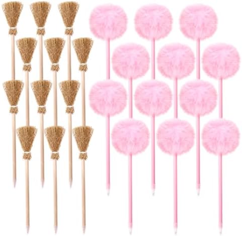 24 Pack Wicked Party Broom Pens for Halloween