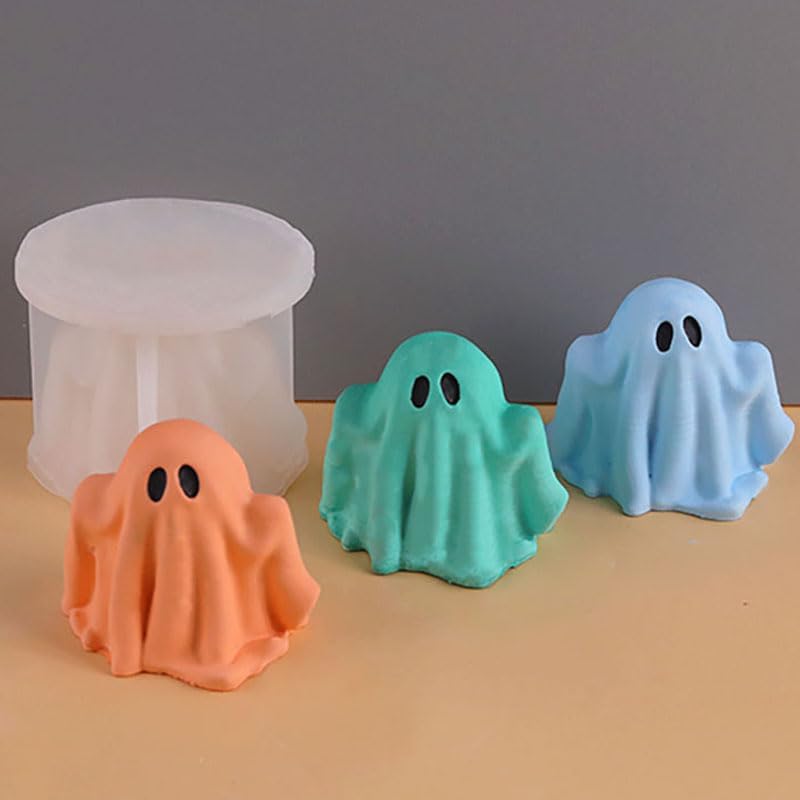 Halloween Ghost Candle Silicone Mold DIY Kit